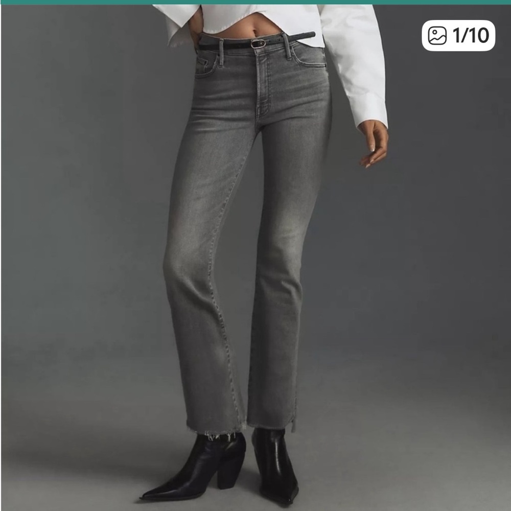 MOTHER The Insider Crop Step Fray Jeans Size 29 Dancing In The Moonlight